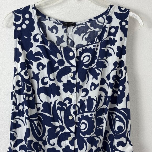 Talbots Blue and White Floral Midi Dress - Picture 3 of 10